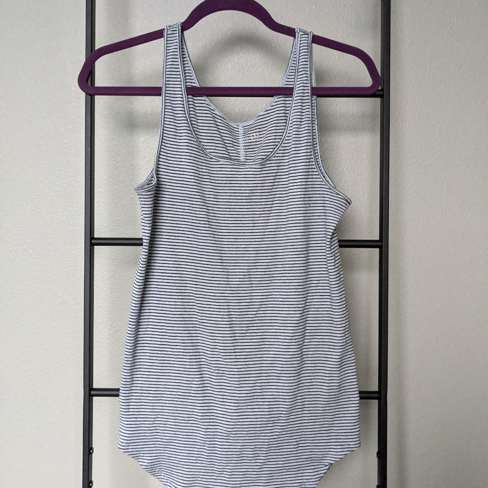 Black and White Striped Gap Tank
